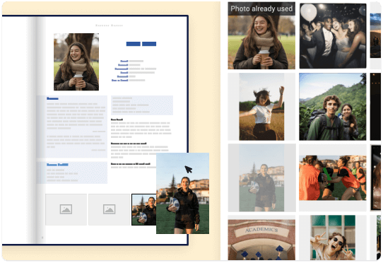 A profile with several photos arranged on the page